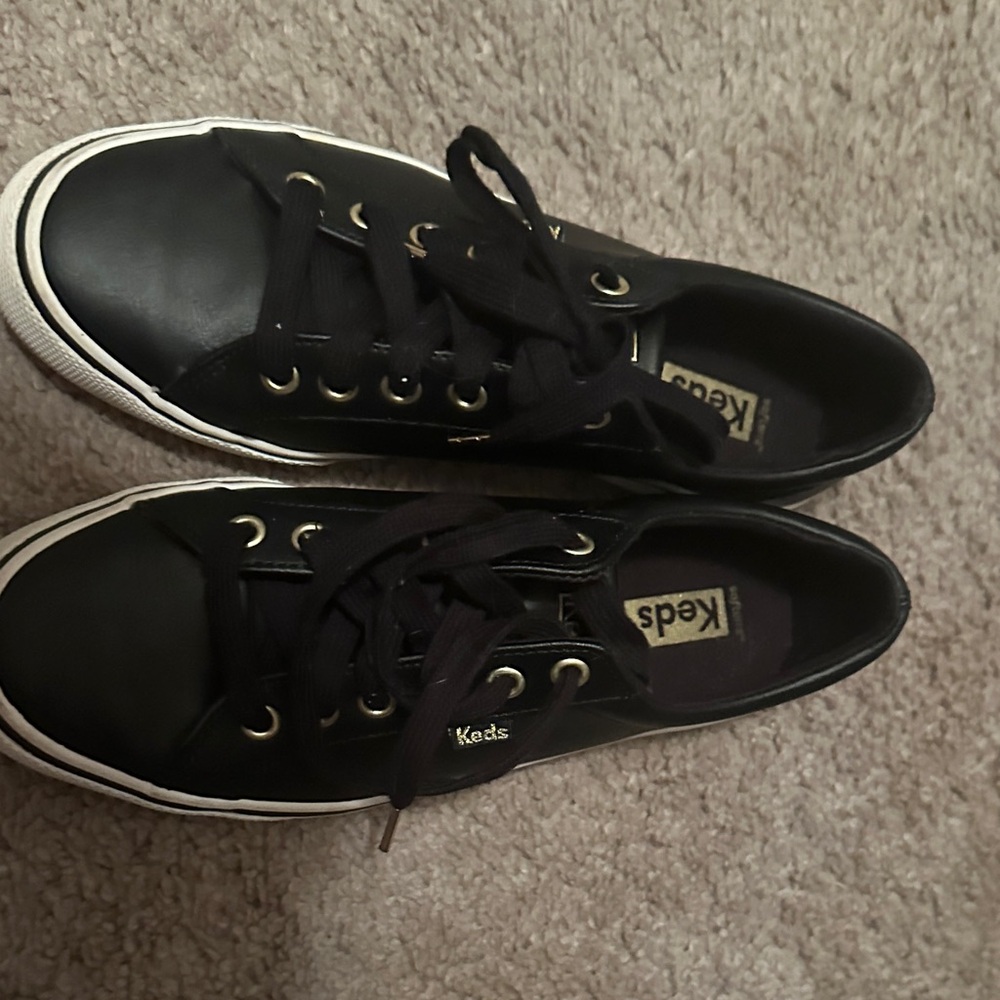 Keds Classic Black Lace-Up Sneakers